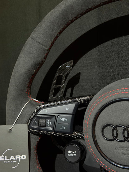 Audi RS B9 Alcantara & Carbon Ratt (Røde detaljer)