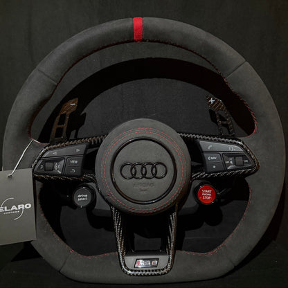 Audi RS B9 Alcantara & Carbon Ratt (Røde detaljer)