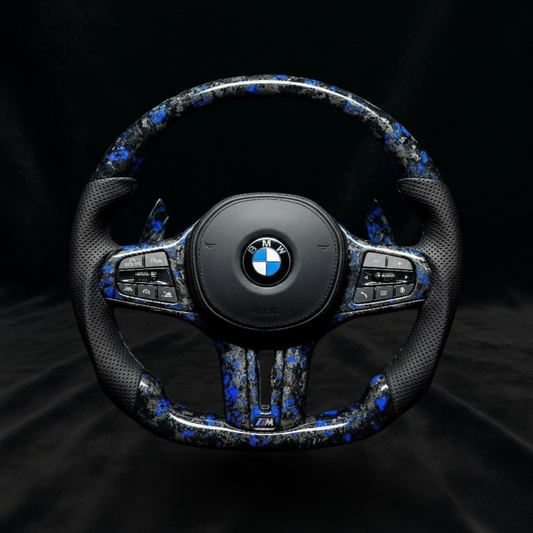 BMW G-Serie Blå Forged Carbon fiber & Skinn